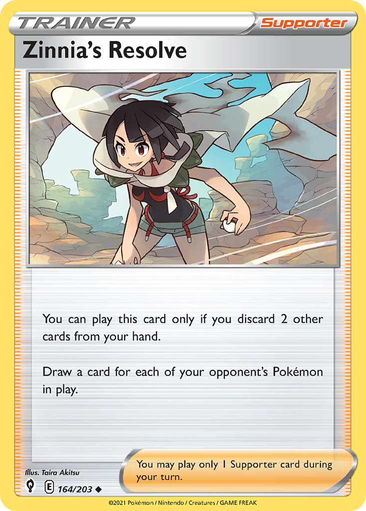 Zinnia's Resolve – Evolving Skies 164/203 Pokémon card