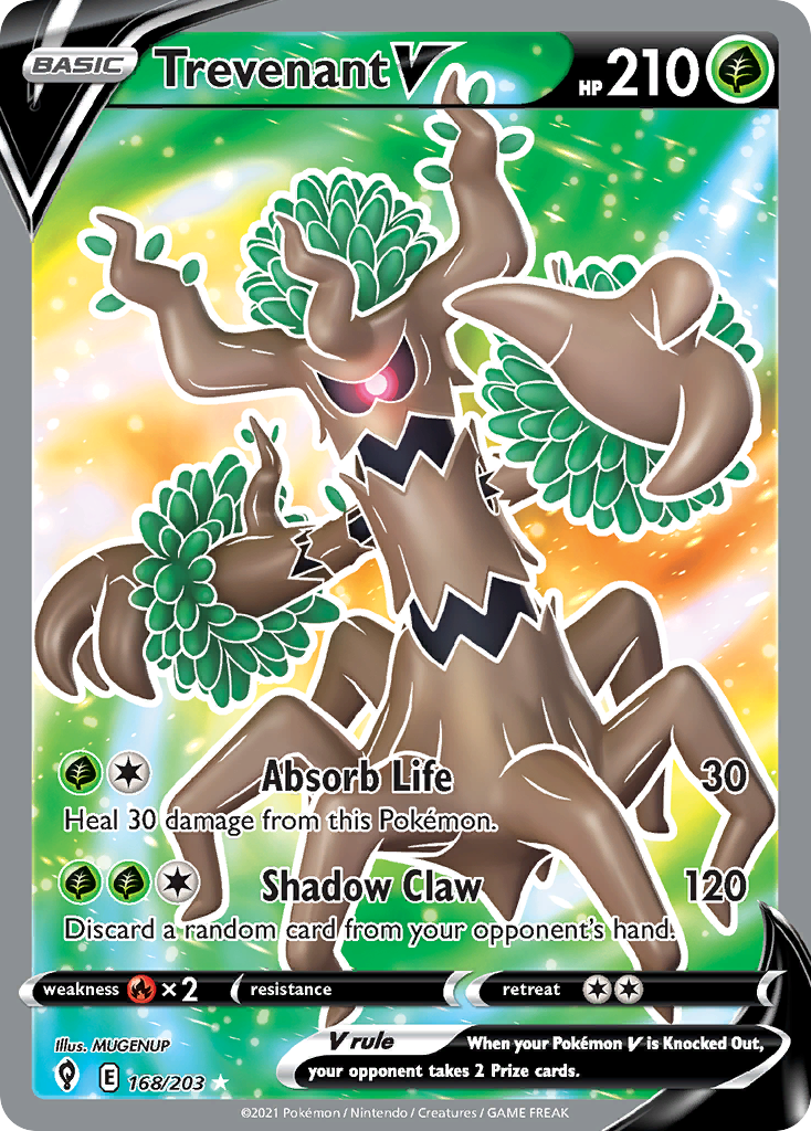 Trevenant V – Evolving Skies 168/203 Pokémon card