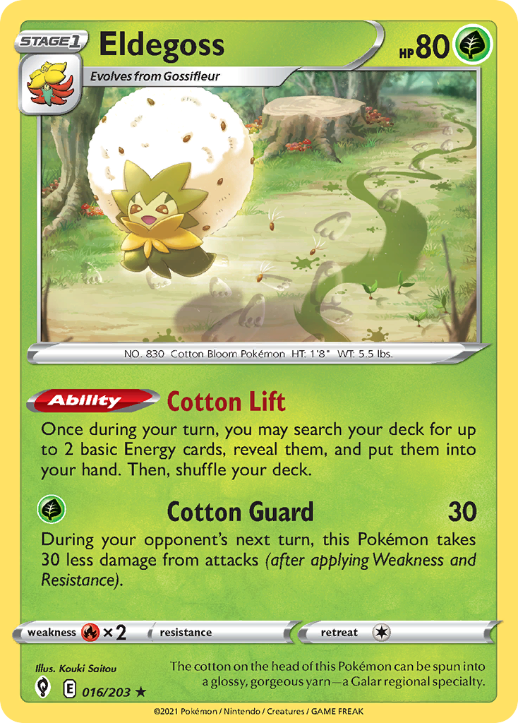 Eldegoss – Evolving Skies 016/203 Pokémon card