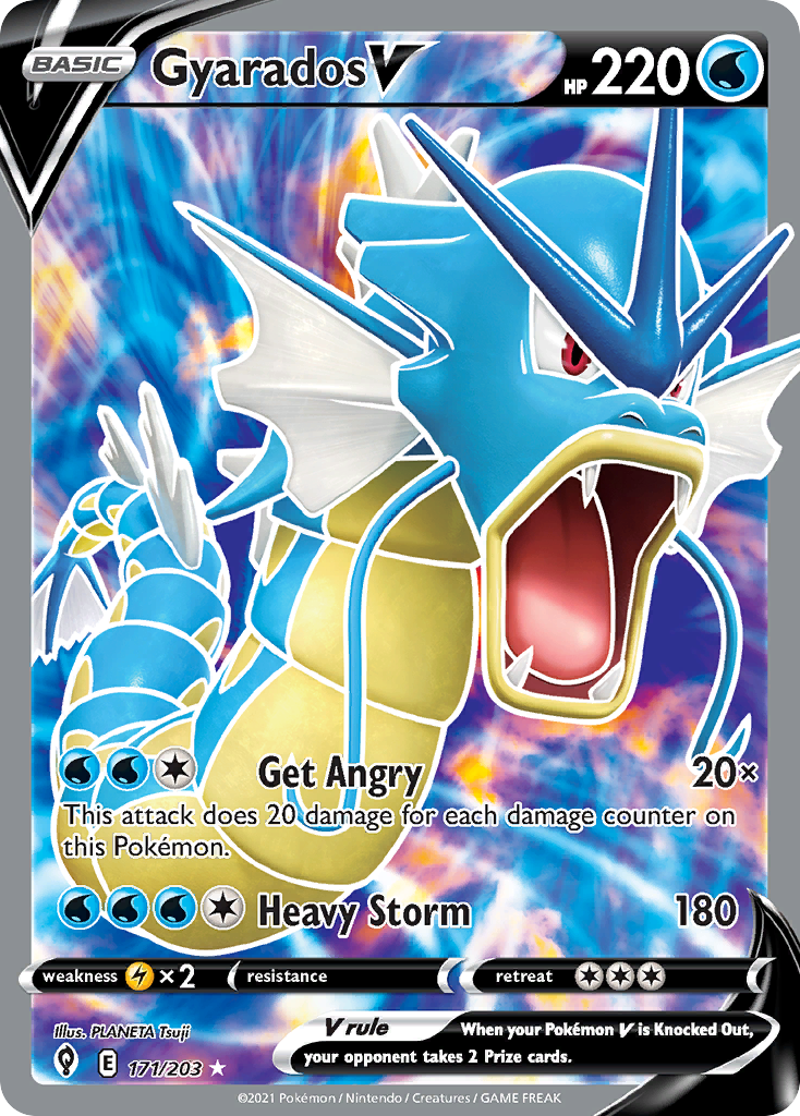 Gyarados V – Evolving Skies 171/203 Pokémon card