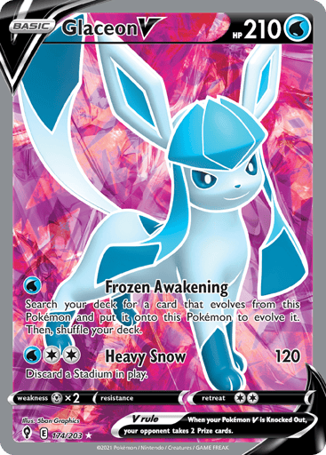 Glaceon V - Evolving Skies 174