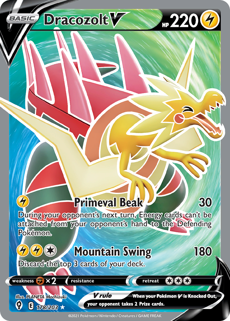 Dracozolt V – Evolving Skies 178/203 Pokémon card