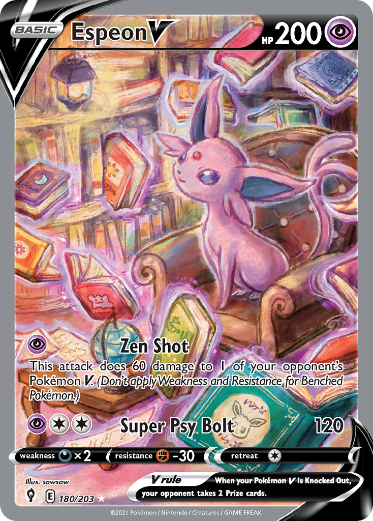 Espeon V – Evolving Skies 180/203 Pokémon card