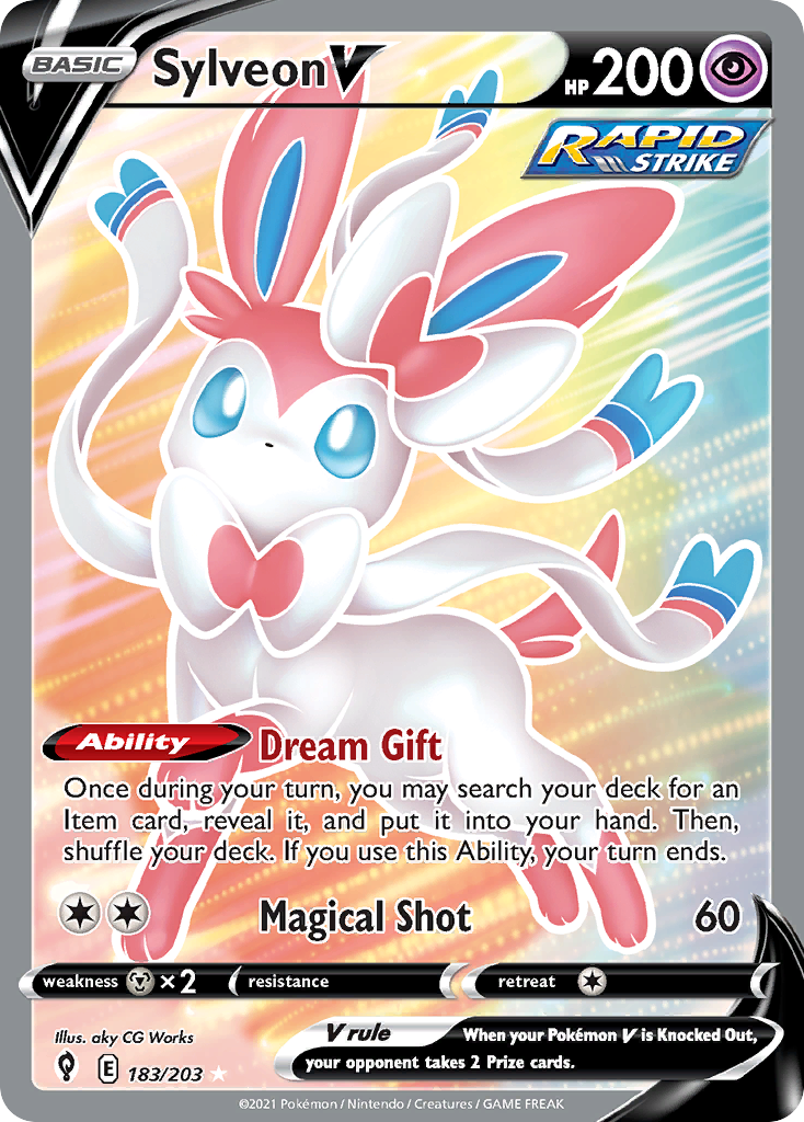 Sylveon V – Evolving Skies 183/203 Pokémon card