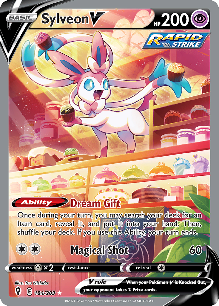 Sylveon V – Evolving Skies 184/203 Pokémon card