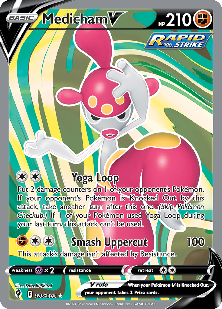 Medicham V – Evolving Skies 185/203 Pokémon card
