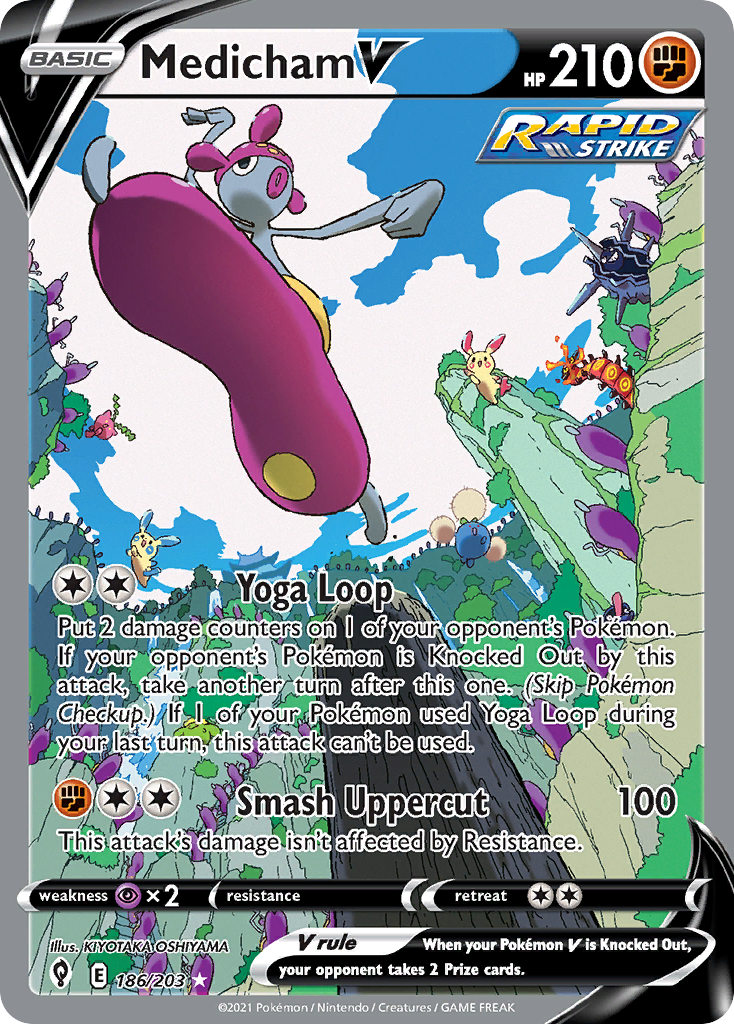Medicham V – Evolving Skies 186/203 Pokémon card