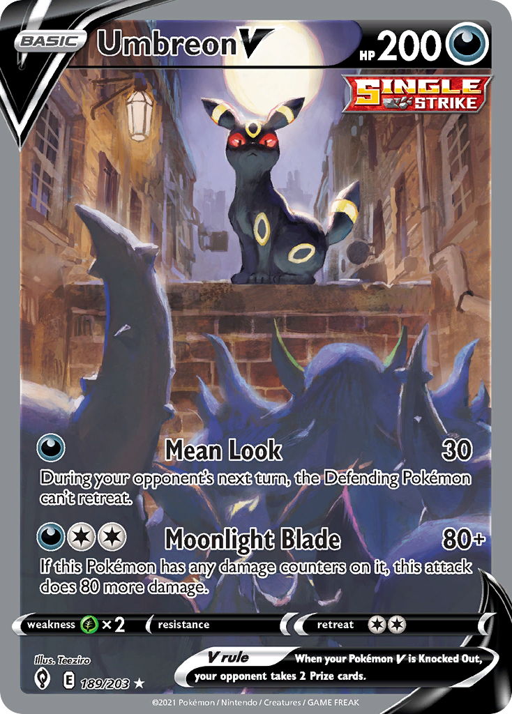 Umbreon V – Evolving Skies 189/203 Pokémon card