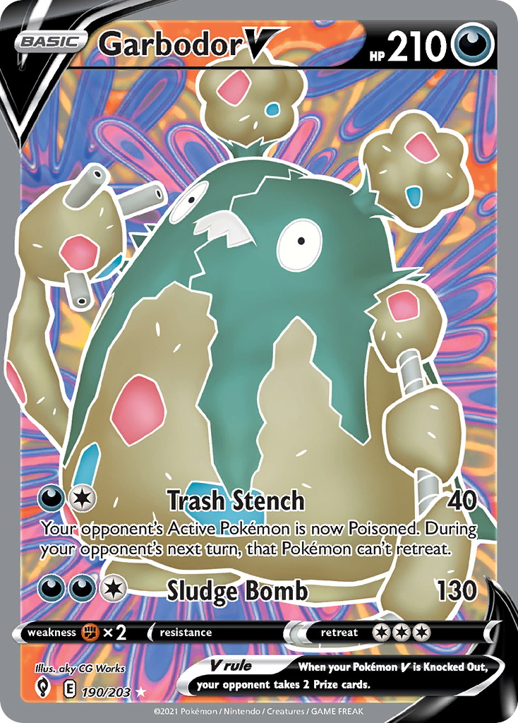 Garbodor V – Evolving Skies 190/203 Pokémon card