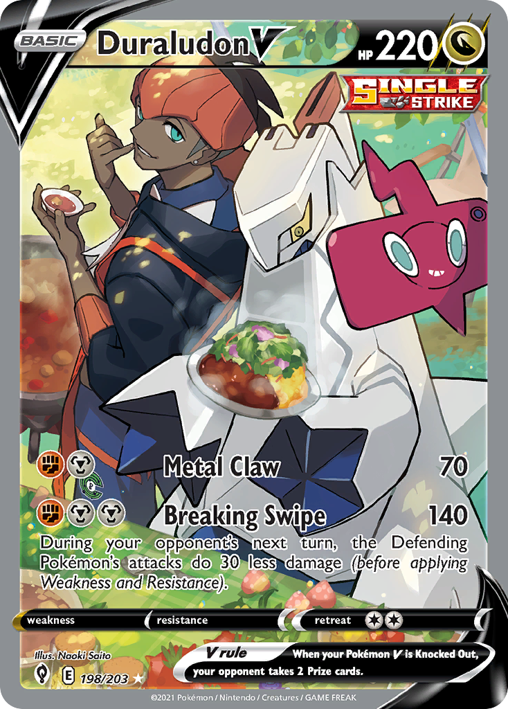 Duraludon V – Evolving Skies 198/203 Pokémon card