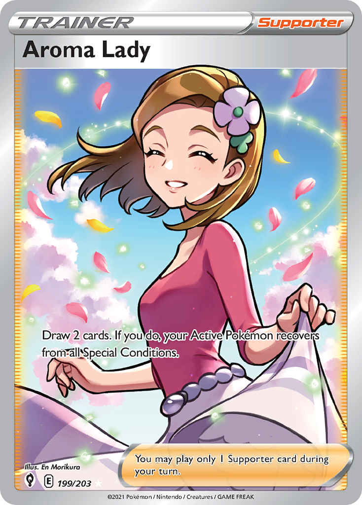 Aroma Lady – Evolving Skies 199/203 Pokémon card