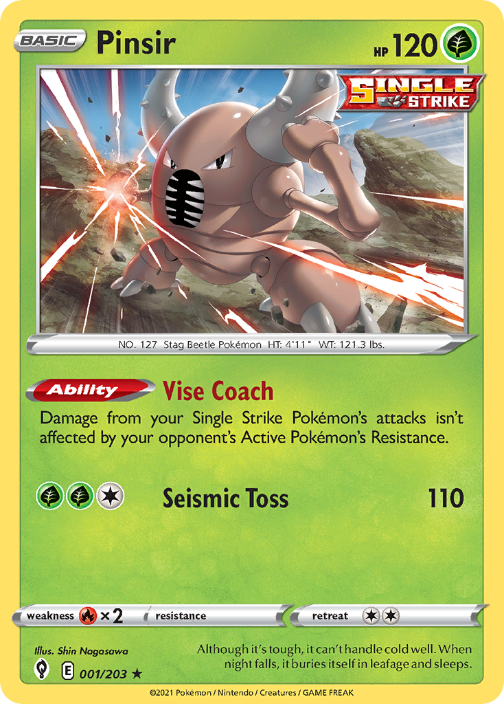 Pinsir – Evolving Skies 001/203 Pokémon card