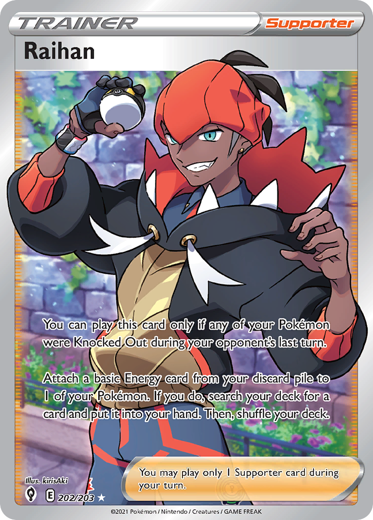 Raihan – Evolving Skies 202/203 Pokémon card