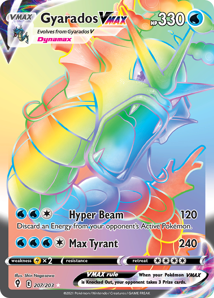 Gyarados VMAX – Evolving Skies 207/203 Pokémon card