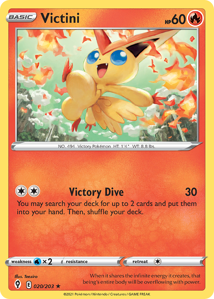 Victini – Evolving Skies 020/203 Pokémon card