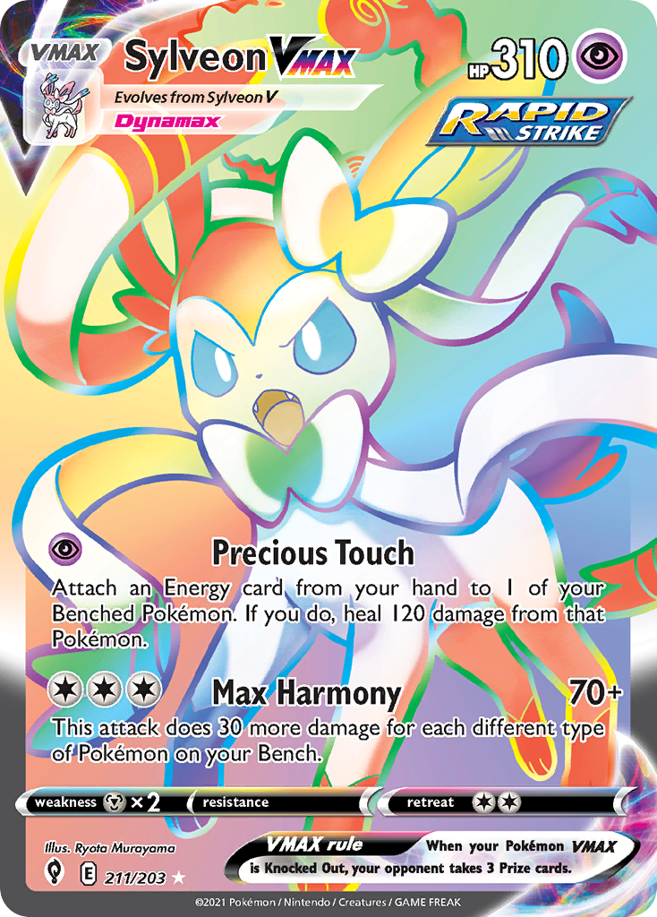 Sylveon VMAX – Evolving Skies 211/203 Pokémon card