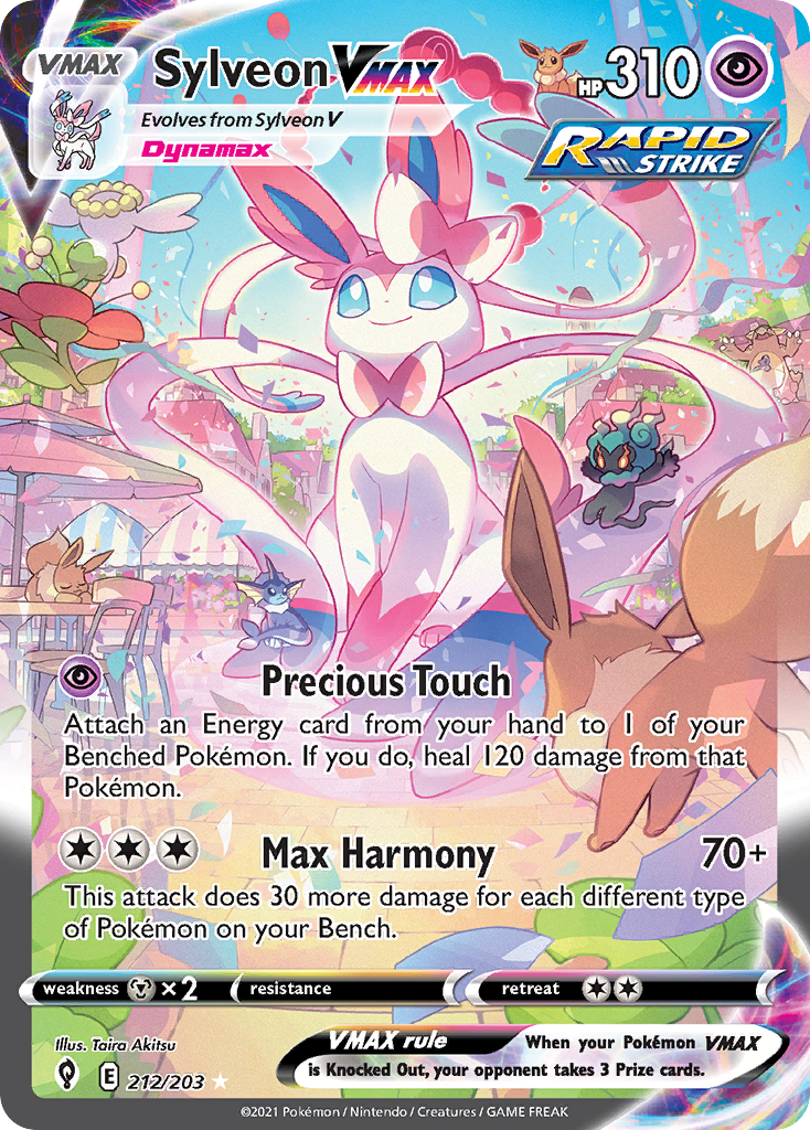 Sylveon VMAX – Evolving Skies 212/203 Pokémon card