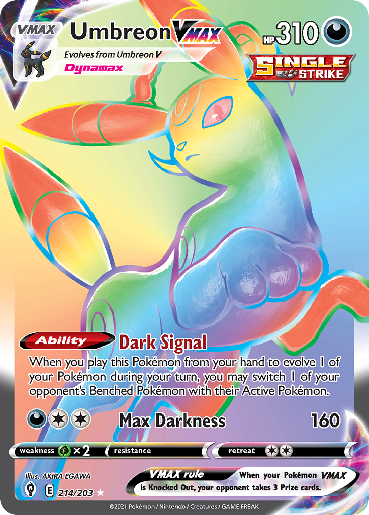 Umbreon VMAX – Evolving Skies 214/203 Pokémon card