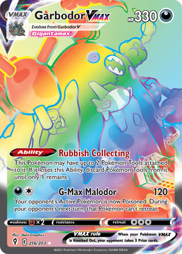 Garbodor VMAX - Evolving Skies 216