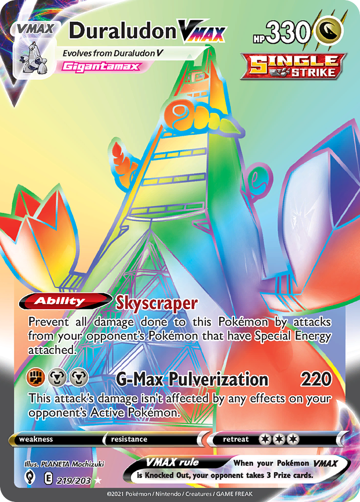 Duraludon VMAX – Evolving Skies 219/203 Pokémon card