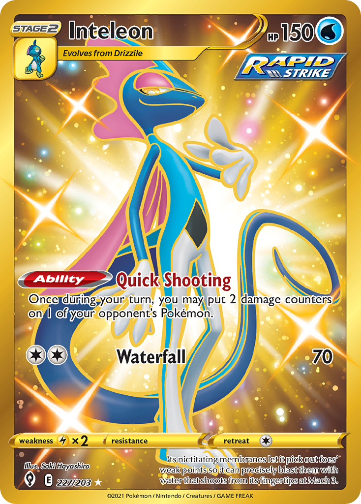 Inteleon – Evolving Skies 227/203 Pokémon card
