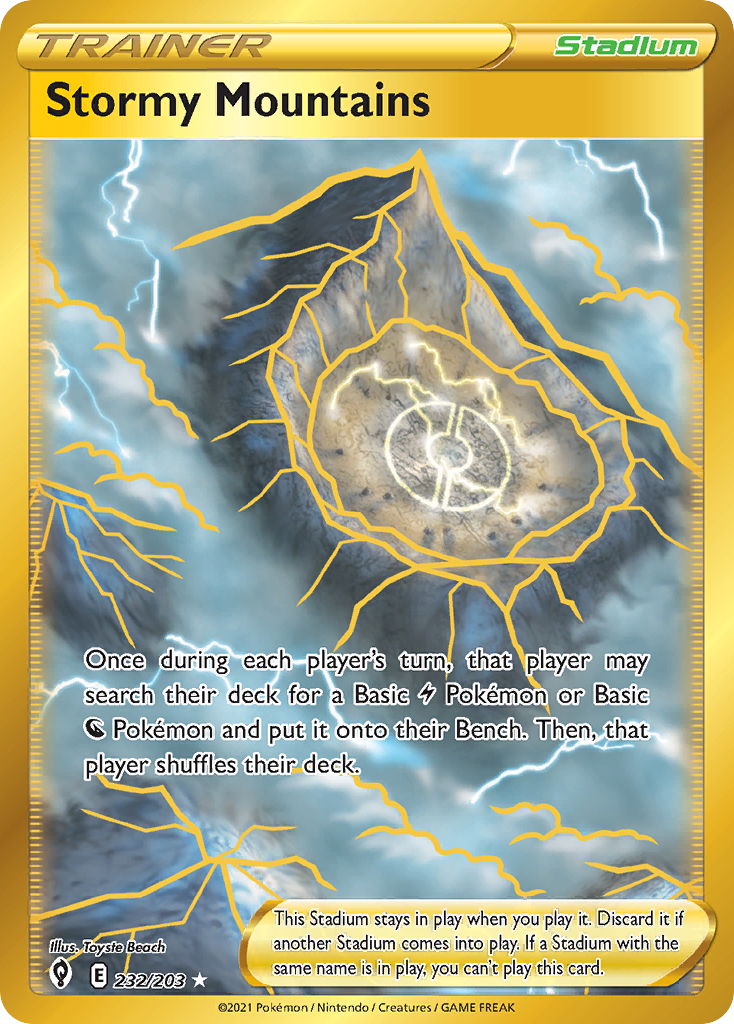 Stormy Mountains – Evolving Skies 232/203 Pokémon card