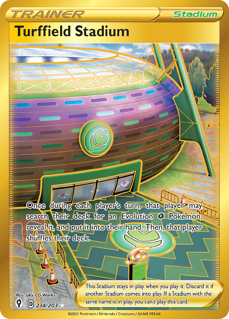 Turffield Stadium – Evolving Skies 234/203 Pokémon card