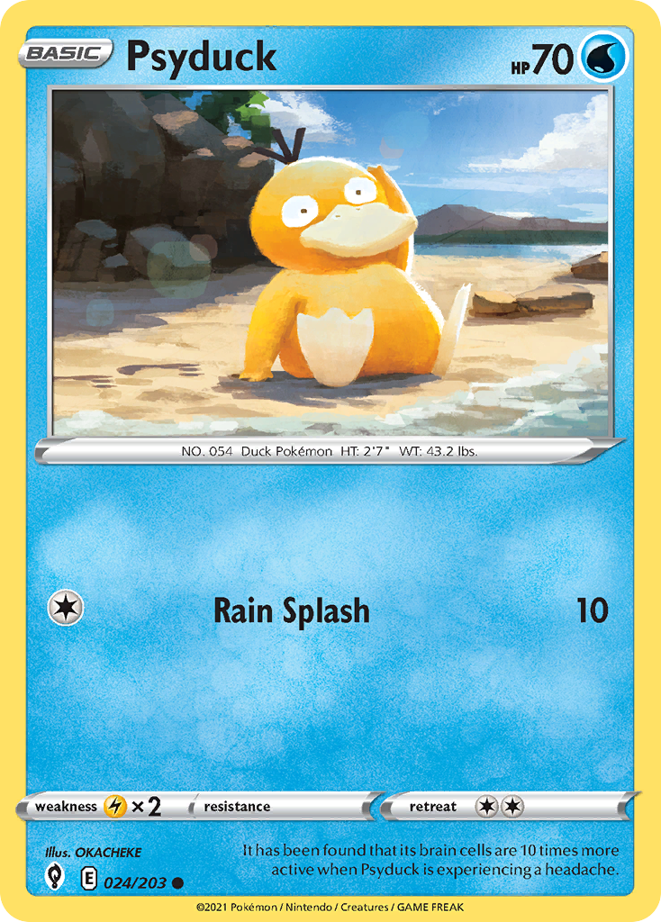 Psyduck – Evolving Skies 024/203 Pokémon card