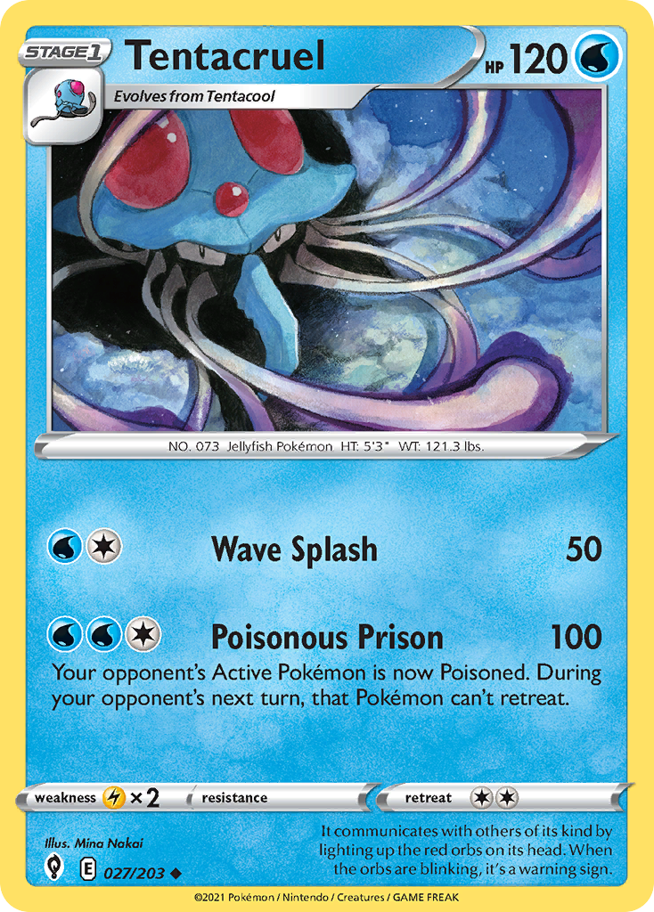 Tentacruel – Evolving Skies 027/203 Pokémon card
