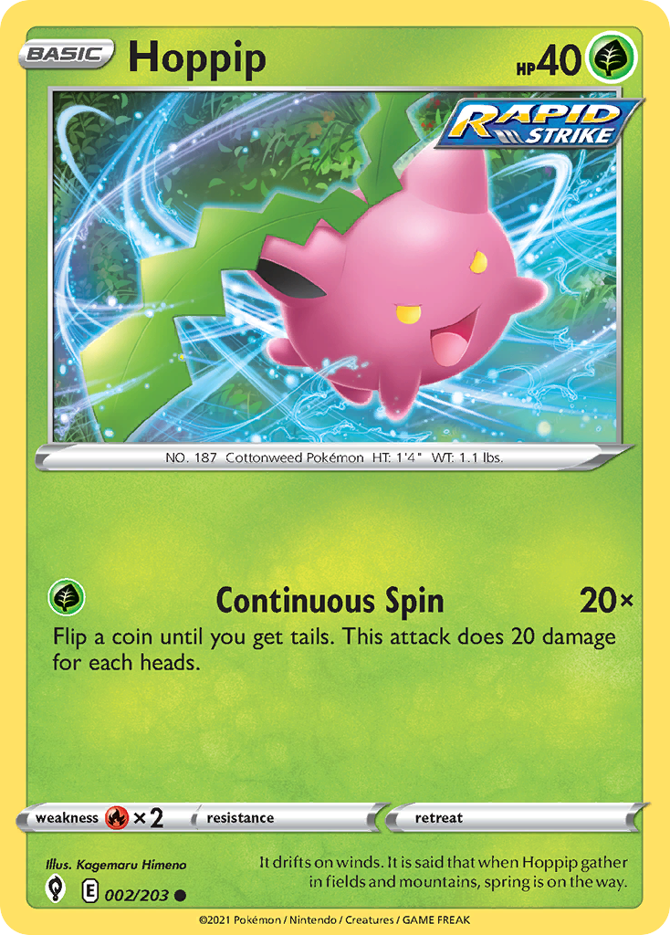 Hoppip – Evolving Skies 002/203 Pokémon card