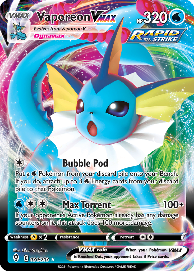 Vaporeon VMAX – Evolving Skies 030/203 Pokémon card