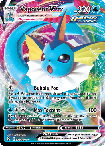 Vaporeon VMAX - Evolving Skies 30