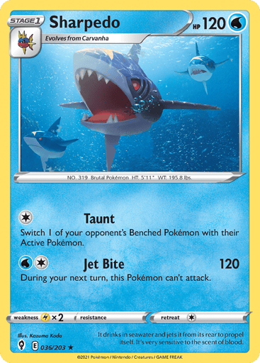 Sharpedo - Evolving Skies 36