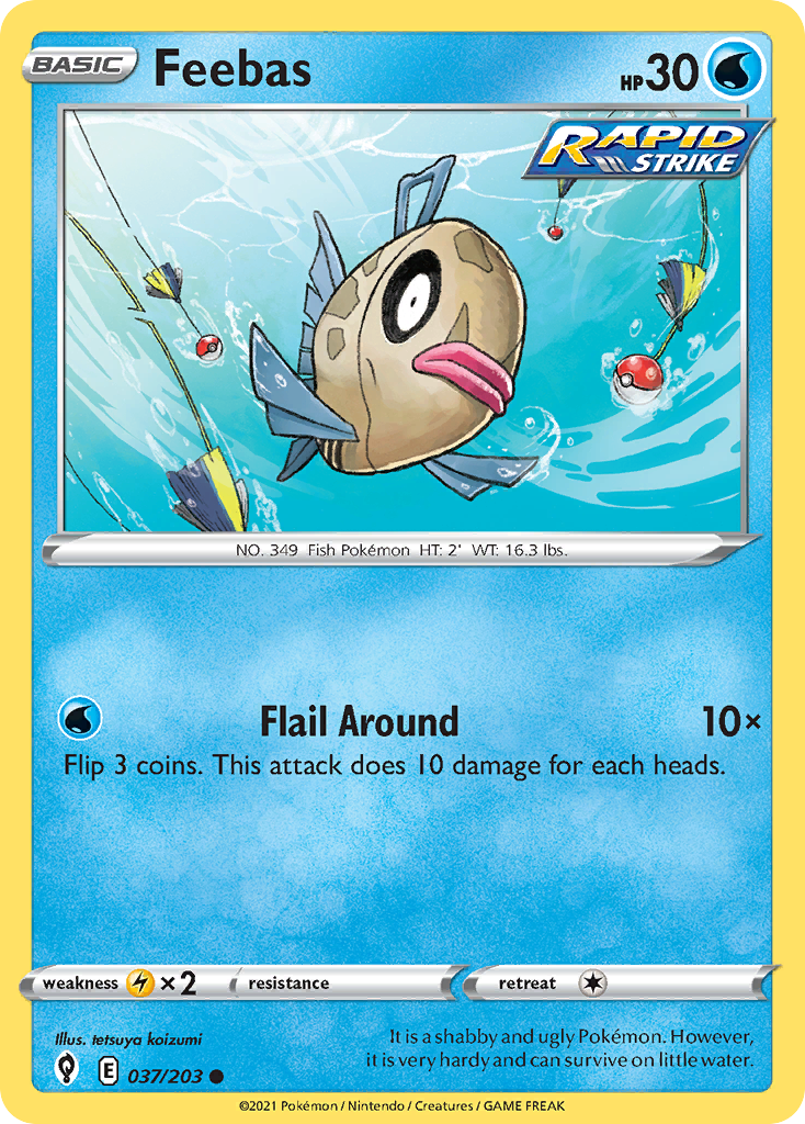 Feebas – Evolving Skies 037/203 Pokémon card