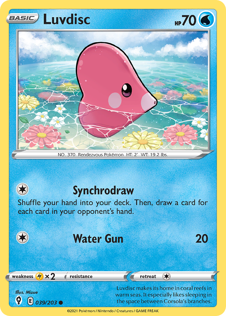 Luvdisc – Evolving Skies 039/203 Pokémon card