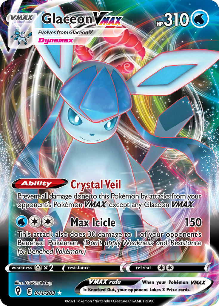 Glaceon VMAX – Evolving Skies 041/203 Pokémon card