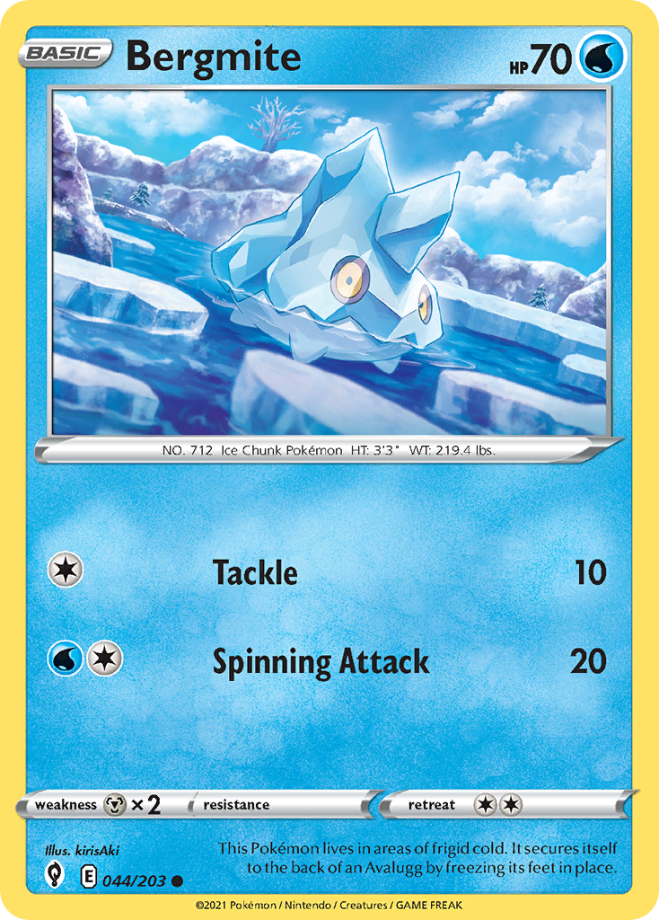 Bergmite – Evolving Skies 044/203 Pokémon card