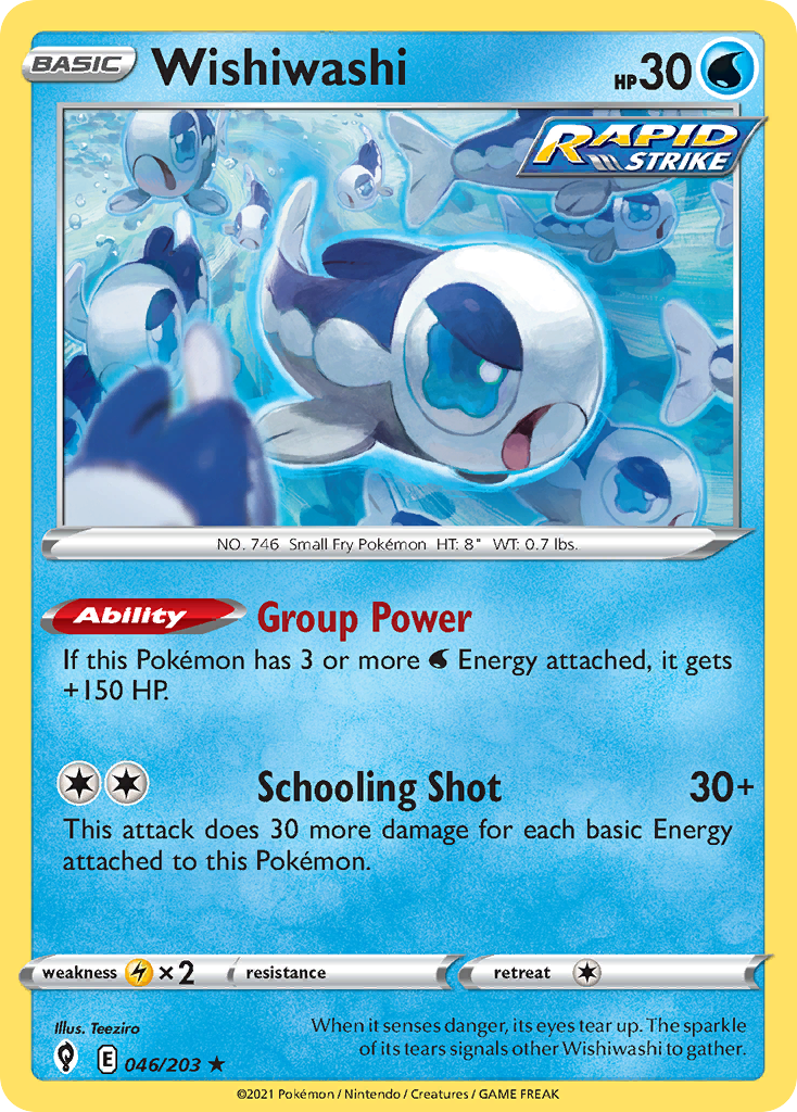 Wishiwashi – Evolving Skies 046/203 Pokémon card