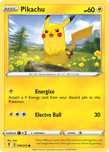 Pikachu - Evolving Skies 49