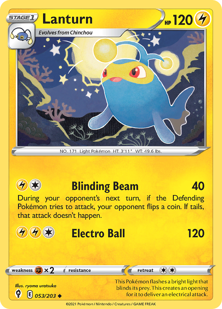 Lanturn – Evolving Skies 053/203 Pokémon card