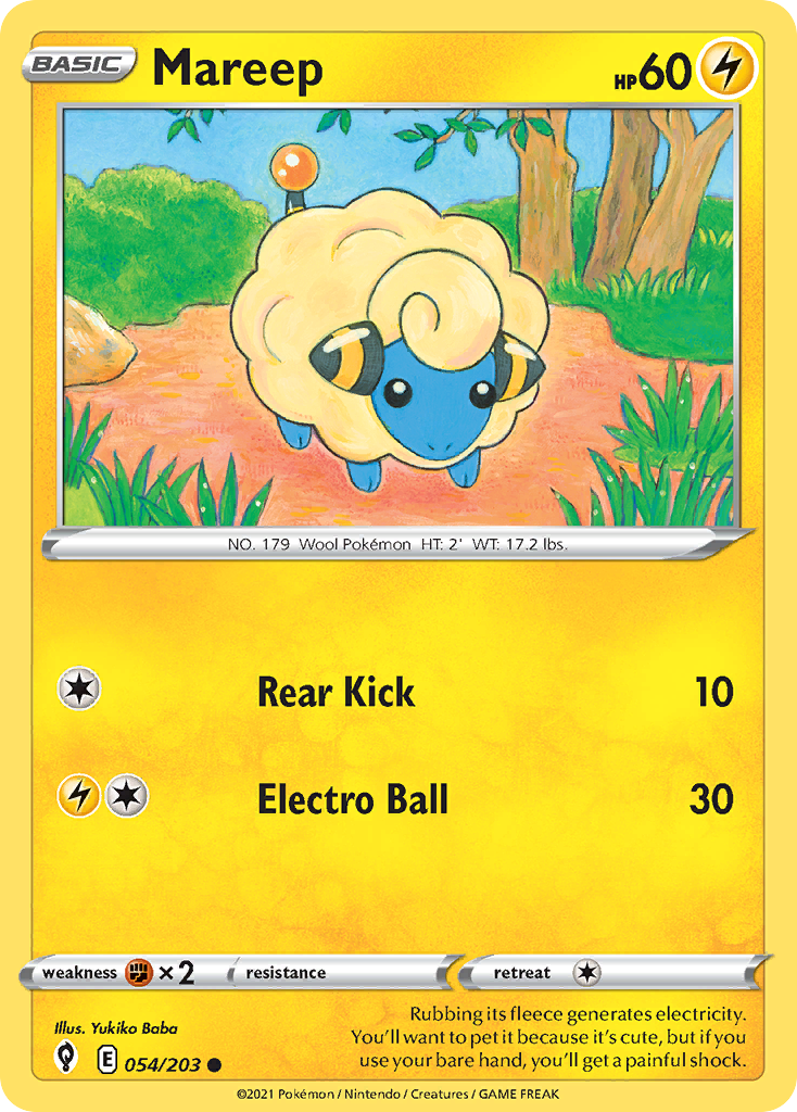Mareep – Evolving Skies 054/203 Pokémon card