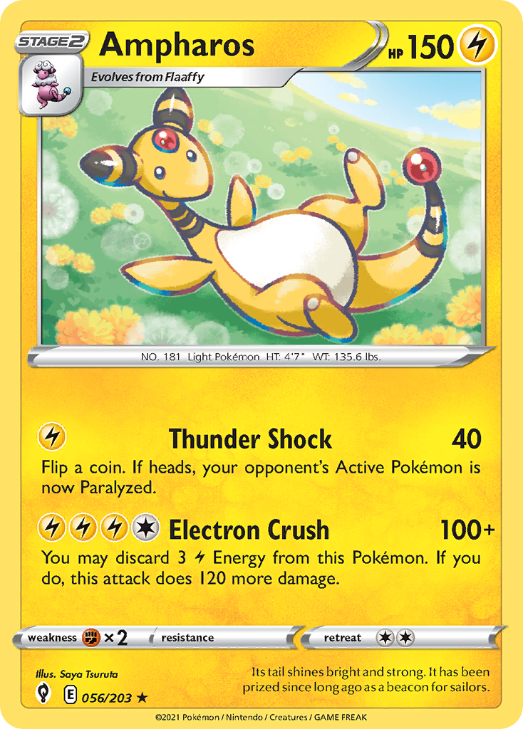 Ampharos – Evolving Skies 056/203 Pokémon card