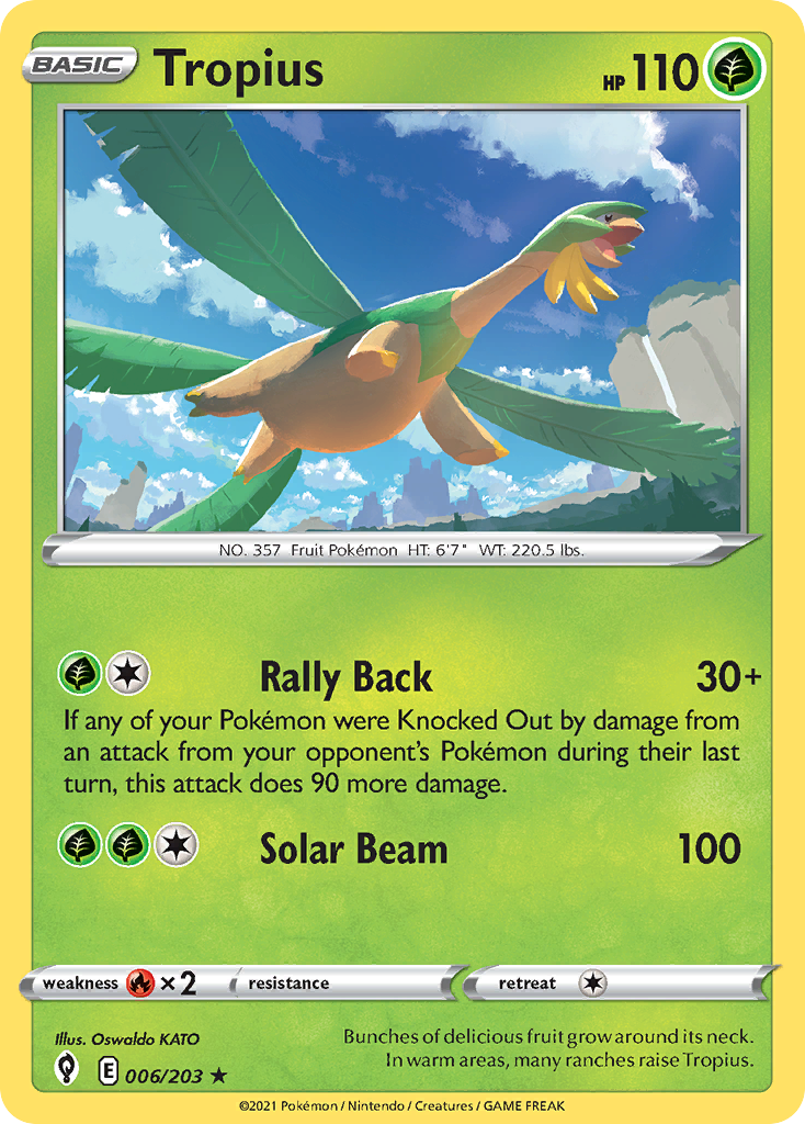 Tropius – Evolving Skies 006/203 Pokémon card