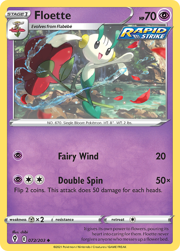 Floette – Evolving Skies 072/203 Pokémon card