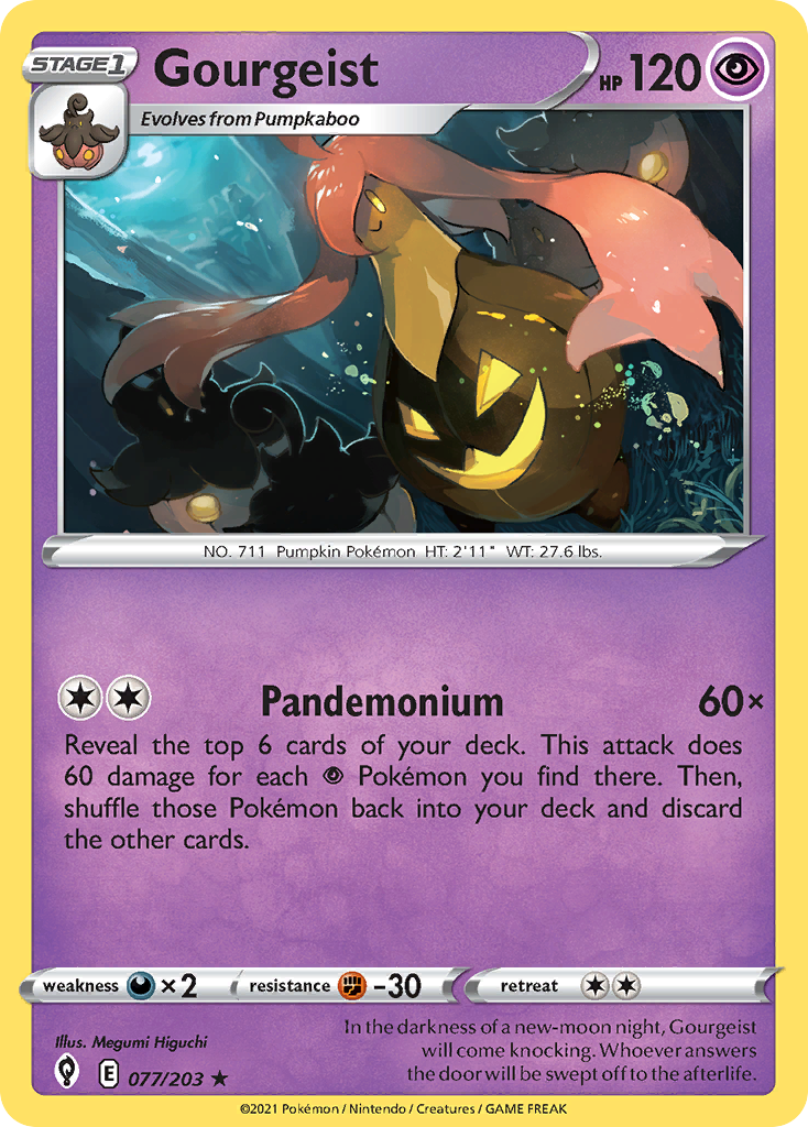 Gourgeist – Evolving Skies 077/203 Pokémon card