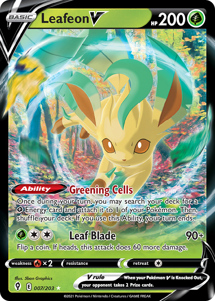 Leafeon V – Evolving Skies 007/203 Pokémon card