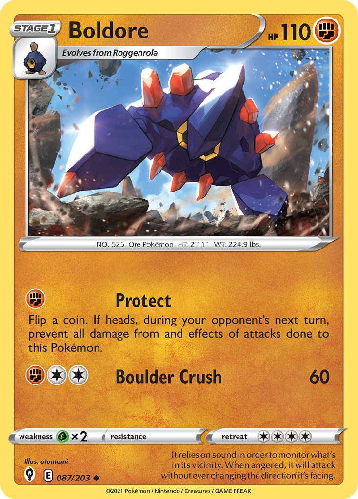 Boldore – Evolving Skies 087/203 Pokémon card