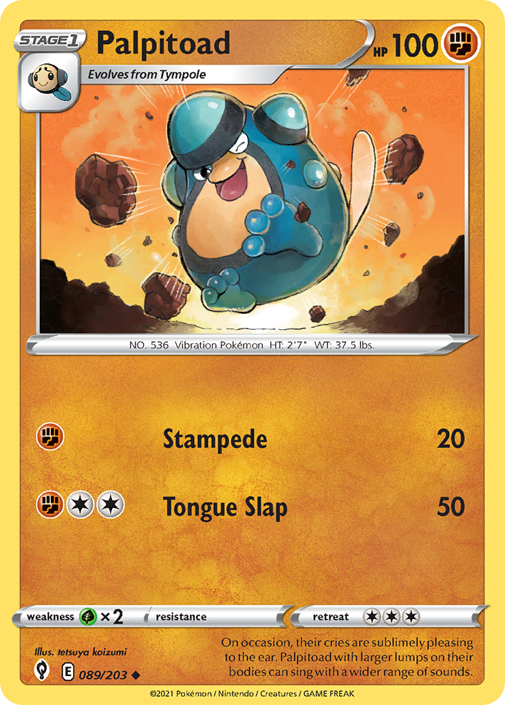 Palpitoad – Evolving Skies 089/203 Pokémon card