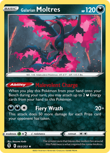 Galarian Moltres - Evolving Skies 93