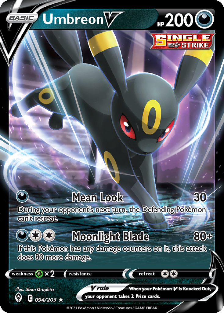Umbreon V – Evolving Skies 094/203 Pokémon card